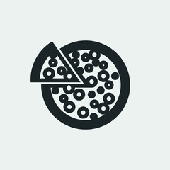 Pizza vector icon illustration sign