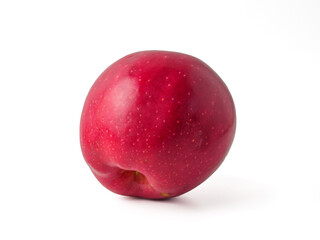 Red apple isolated on white background.