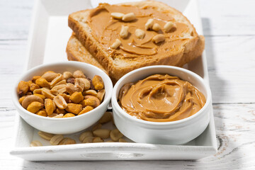 peanut butter and toasts for breakfast