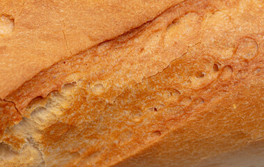 Rusty crust of bread as a background.