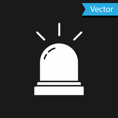 White Motion sensor icon isolated on black background. Vector