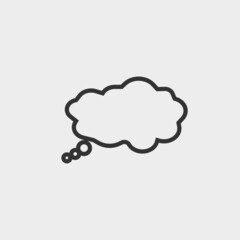 Thought bubble vector icon illustration sign