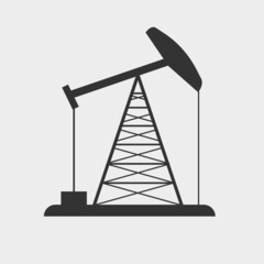 Oil rig vector icon illustration sign