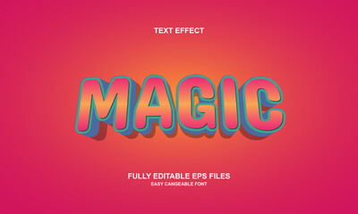 magic text effect editable
