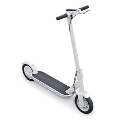 electric folding scooter for leisure and city trips 3D illustration