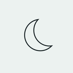 Obraz na płótnie Canvas Moon vector icon illustration sign
