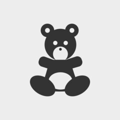 Teddy bear vector icon illustration sign