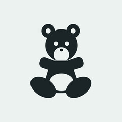 Teddy bear vector icon illustration sign
