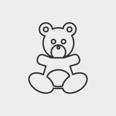 Teddy bear vector icon illustration sign