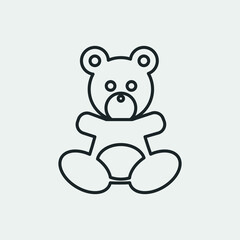 Teddy bear vector icon illustration sign