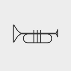 Trumpet vector icon illustration sign