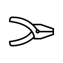 Pliers line icon. simple design editable. Design template vector