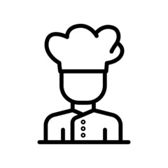 Chef line icon. Suitable for restaurant symbol. simple design editable. Design template vector