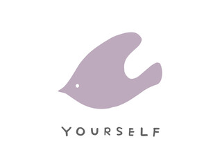 Obraz premium 北欧風のかわいい鳥／手描きイラスト素材