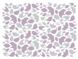 北欧風のかわいい鳥／手描きイラスト素材