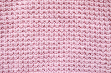 ピンクの編み物素材