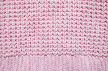ピンクの編み物素材
