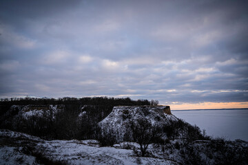 Clouds at sunset, view from Mount Piviha