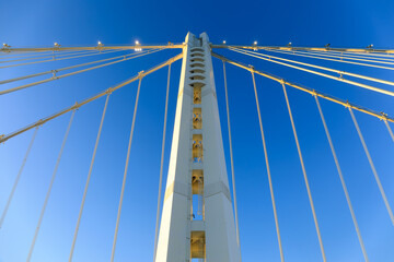 San Francisco-Oakland Bay Bridge Eastern Span Tower Closeup