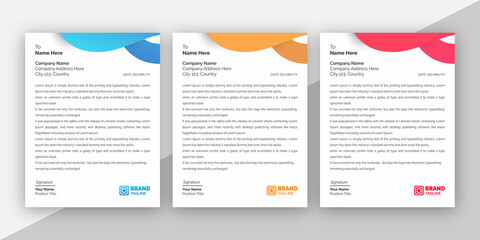 Obraz premium minimal and modern branding stylish Letterhead template design Mockup