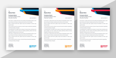 minimal and modern branding stylish Letterhead template design Mockup