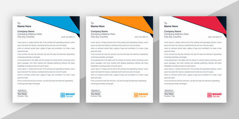 minimal and modern branding stylish Letterhead template design Mockup