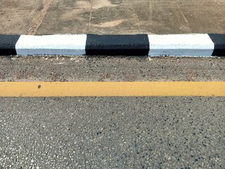 paint job concrete barrier curb and gutter
