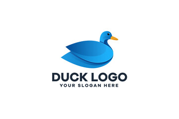 Duck Illustration Logo