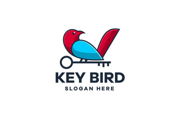 Key Bird Illustration Logo