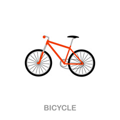 Bicycle flat icon. Colored element sign from transport collection. Flat Bicycle icon sign for web design, infographics and more.