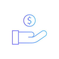 Fototapeta premium save money vector icon with gradient
