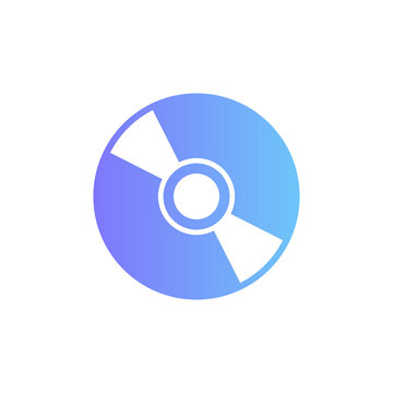 Cd disc vector icon with gradient
