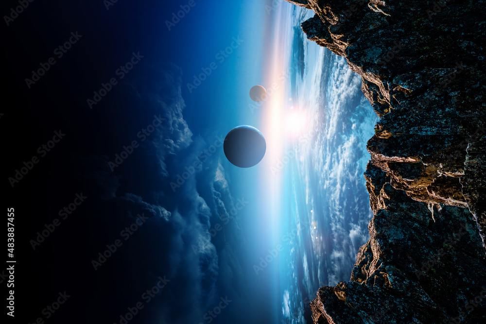 Canvas Prints image of outer space. . mixed media