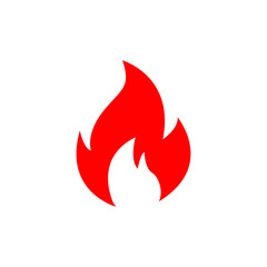Fire Flame vector, Red hot fire, flame heat  symbol, flat vector icon for apps and websites