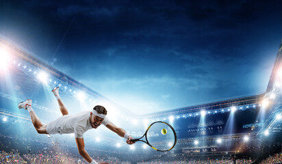 Professional tennis player . Mixed media