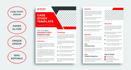Naklejka premium Modern case study template design