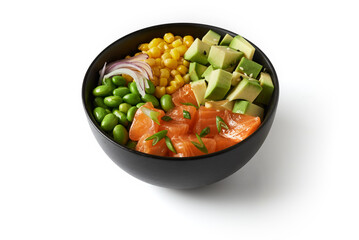 pokeh bowl with salmon fish