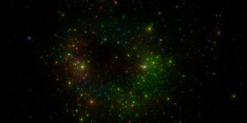 Obraz premium Banner Star field background . Starry outer space background texture . Colorful Starry Night Sky Outer Space background. 3D illustration 