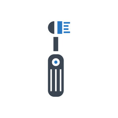 Electric Toothbrush Related Vector Glyph Icon. Electric Toothbrush sign. Isolated on White Background