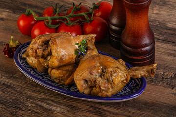 Rabbit stew in spicy sauce