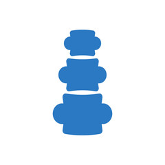 Spine Related Vector Glyph Icon. Spine sign. Isolated on White Background