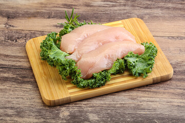 Raw small chicken fillet for cooking