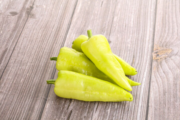 Green ripe fresh bell pepper