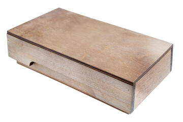 Wood box isolated