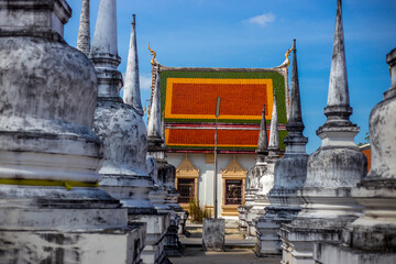 Landmark tourist attraction background That foreigners like to travel in Thailand's Nakhon Si...