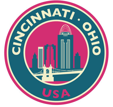 Cincinnati round skyline