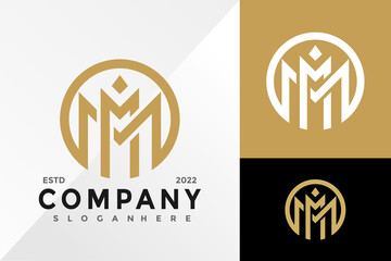 Letter MM Brand Identity Logo Design Vector illustration template