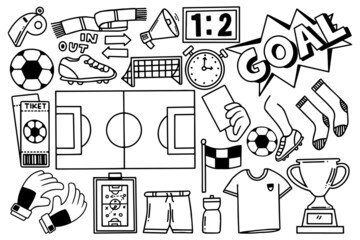 doodle sports soccer concept design © Sabavector
