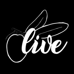 Olive Collection of Line art vintage drawing. Vector illustration.