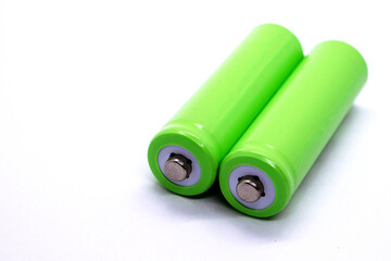 Batteries for electrical appliances, isolated on a white background.